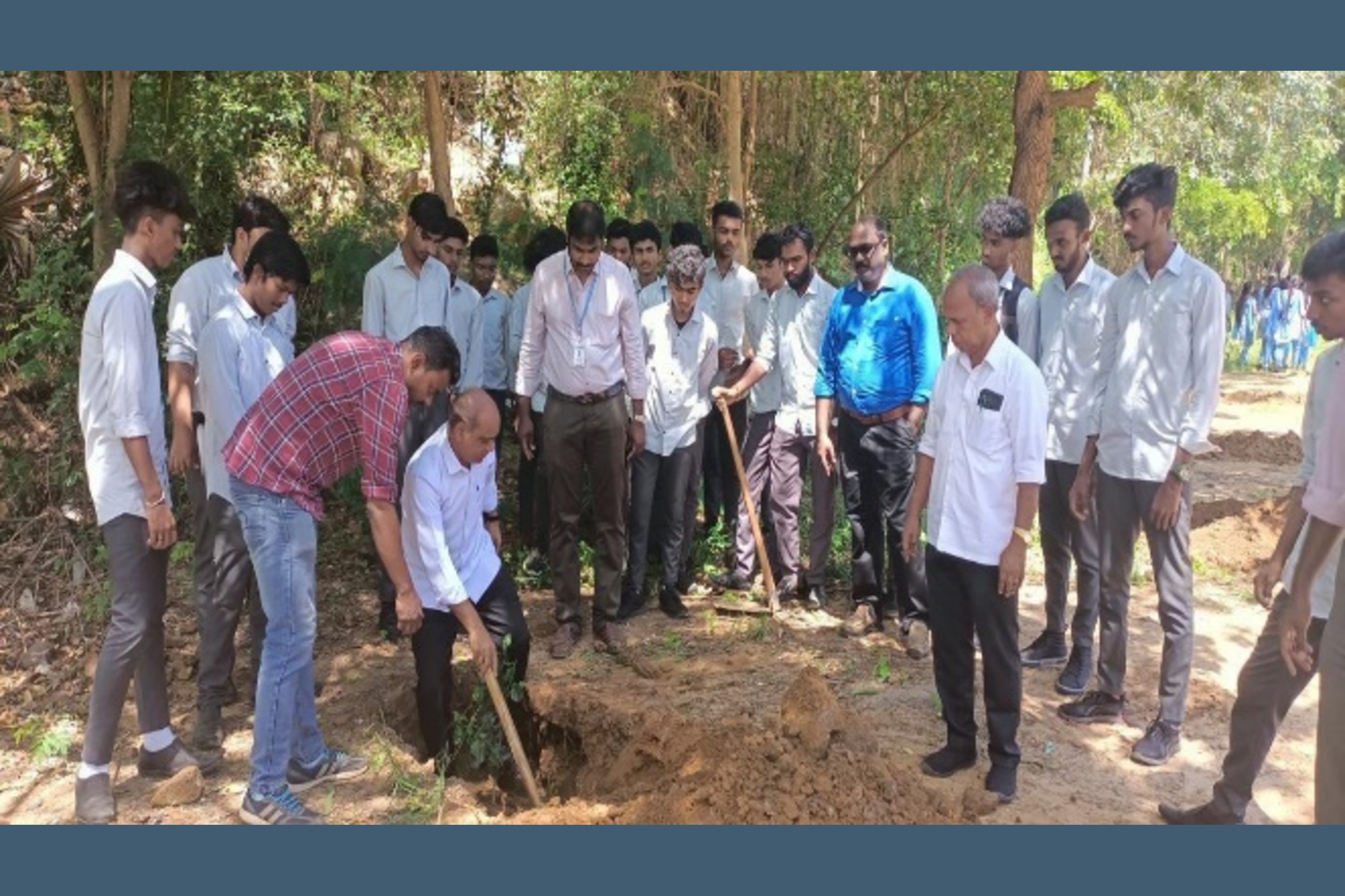 Planting a tree with the Programme Officers